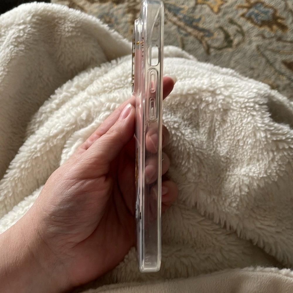 HEYDAY UEC Phone Case For iPhone 13 Clear Gold Black Abstract - Picture 5 of 7